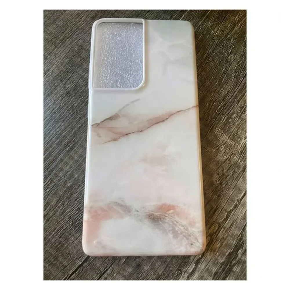 Case for Samsung Galaxy S21 Ultra with Raised Camera Ridge marble NEW